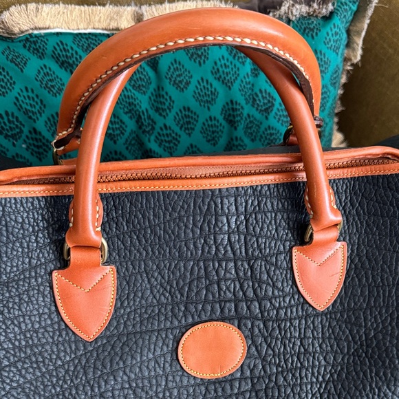 LEATHER Black and Brown Weekender - Picture 2 of 9